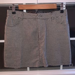 Black and white plaid mini skirt